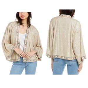 (JW-327) Johnny Was Tanya Sequin Crop Kimono